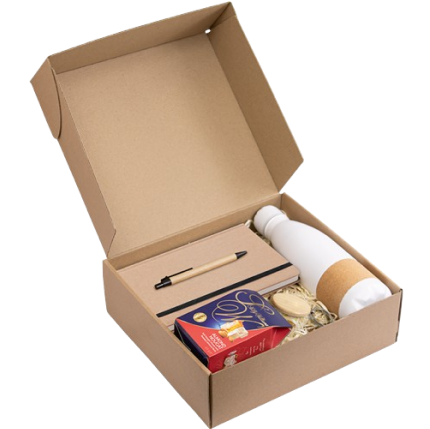 Unbranded gift hamper with bottle and chocolates